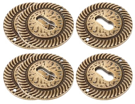 POPETPOP Cache-Serrure Décoratif Ronde 6 Pièces en Alliage de Zinc pour Meubles et Tiroirs Style Vintage Protection Pratique pour Armoires et Commodes