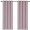 Deconovo Verdunkelungsgardinen mit Ösen Thermogardine Kälteschutz Gardinen Blickdicht, 180x140cm(HöhexBreite), Hellpink, 2er Set