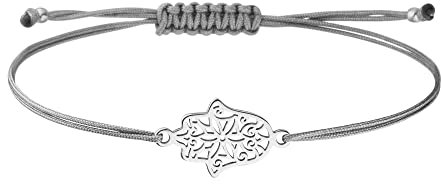 Fatimas Hand 925 Silber Armband Textilarmband Hamsa Symbol