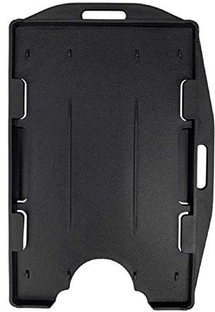 Fallen One – Lot de 2 porte-cartes d'identité en plastique dur – Porte-badges noirs pour cordon, double usage horizontal et vertical, double face, peut contenir 2 cartes