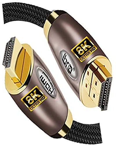 2.1 HDMI Kabel 8K Ultra High-Speed 48Gbps Blei | Unterstützt 8K@60HZ,4K@120HZ,4320p,kompatibel mit Fire TV,3D-Unterstützung,Ethernet-Funktion, 8K UHD,3D-Xbox Playstation PS3 PS4 usw.-1M IBRA RED