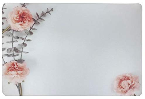 Schreibtischunterlage Blüten/Rose/Ranke/Blume auf hellem Grund 40 x 60 cm abwischbar