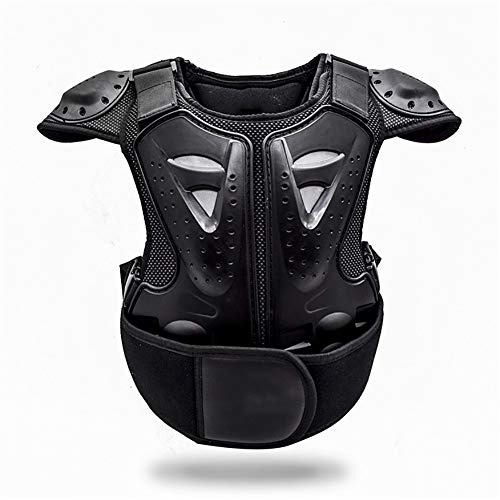 LXC Kind Rüstung Brustschutz Rückenprotektor Wirbelsäulenschutz Inlineskaten Schlittschuhlaufen Sportschutzausrüstung (Color : Black, Size : S)