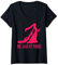 Damen Die Jagd ist Vorbei Lustiges Polter T-Shirt Heirat Hochzeit T-Shirt mit V-Ausschnitt