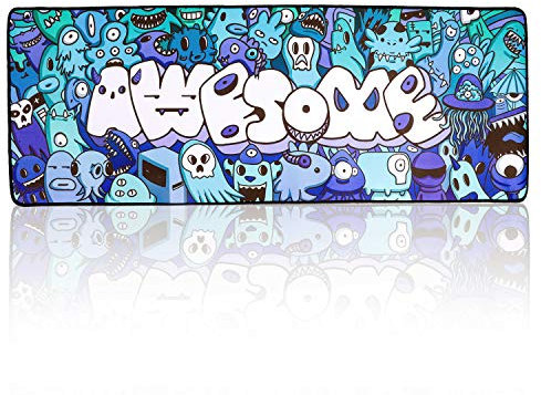 moptmos Tappetino per mouse, grande, per videogiochi, graffiti, anime, tappetino per mouse, per laptop, computer e PC (B, 80 x 30 cm)