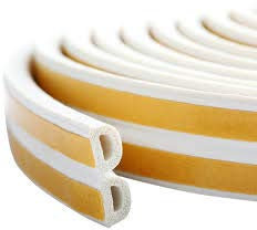 Dichtungsband für Türen, Türdichtung D-Profil Gummidichtung Fensterspalten gegen kalte Zugluft, Lärm (D-Profil Weiß 9mm (B) x 6mm (D), 24 Meter)