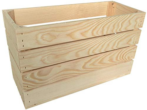 sunnypillow Natur Holzkisten 50 x 20 x 30 cm Massive Weinkisten in vielen Farben zur Auswahl Holz Kisten Obstkisten Apfelkisten, Holzregal