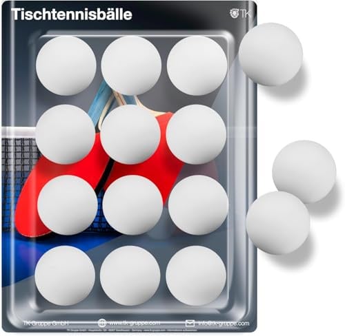 TK Gruppe Timo Klingler 40 mm vita pingisbollar för träning och tävling, bordtennis för inomhus- och utomhusbruk
