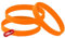 THXIY 100PCS Blank Silicone Wristbands Elastic Universal Bracelets Rubber Wholesale Bracelet bands bulk for Kids Orange