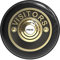 Traditional Round Wired Doorbell Visitors in Black Ash Ash and Brass