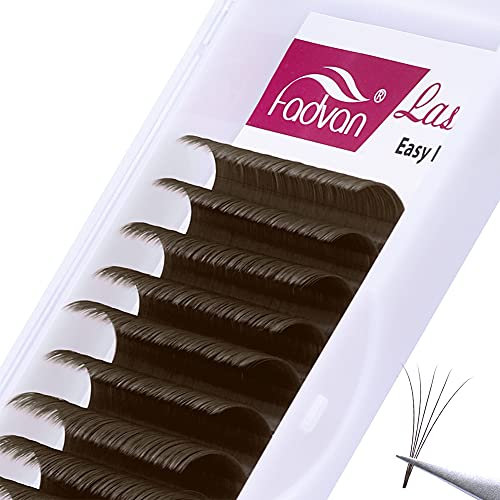 Extension De Cils En Soie 0.07mm D Curl 15-20 Mix Bouquet Volume Russe Soie éventails Faciles 2D 3D 4D 6D 8D 10D Naturel Cluster Professionnel(brun 0.07-D-15-20 MIX)