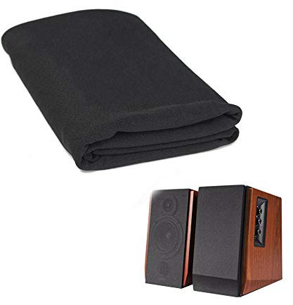 Flushbay Speaker Grill Cloth Black Speaker Fabric Protective Dustproof Mesh Cloth Stereo Fabric for Audio Amplifier Speaker Repair 100x160cm/39.4’’x63’’ (100 * 160cm, Black)