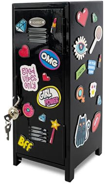 YOBRO Mini Metall-Box mit Dekor-Magneten – Praktisch und dekorativ für Zuhause und Büro (Schwarz)