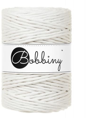 Bobbiny Makramee-Schnur, 5 mm, einlagig, 100 m, gebrochenes Weiß