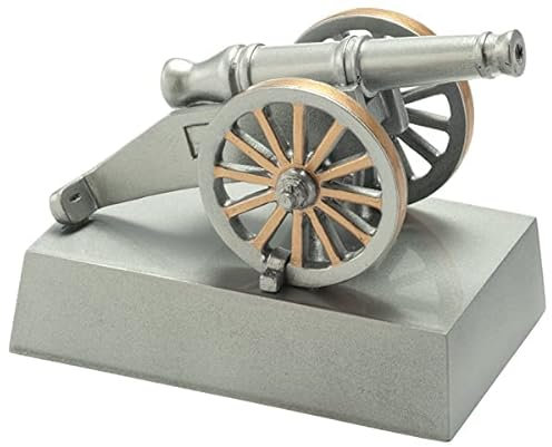 eberin · Fußball Pokal Torkanone · Auszeichnung Spieler · Resin Fussball Pokal Tor-Kanone Silber · mit oder ohne Gravur · 13x10cm ·