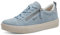 Tamaris COMFORT Damen Sneaker flach mit Reißverschluss Freizeit, Blau (Sky Suede), 37 EU