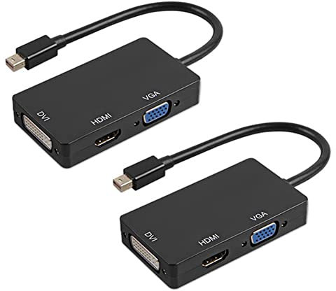BRIUERG 2 x mini-displayport till VGA DVI-adapter luft