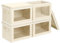 Homsorout Storage Bins with Lids - Fabric Closet Storage Bins with Window, Collapsible Baskets for Shelves 4 Pack, Home Decorative Boxes for Clothes, Closet, Office, Beige