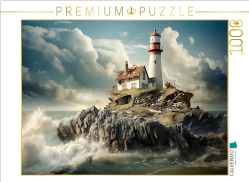 Puzzle · EIN Motiv aus dem Kalender Unheimliche Behausungen | Das Haus am Leuchtturm · 1000 Teile · Lege-Größe 64 × 48 cm · CALVENDO Puzzle