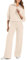 Glamaker 2-teiliges Damen-Sweatanzug-Set, übergroß, halber Reißverschluss, Sweatshirt mit weitem Bein, Lounge-Set, Trainingsanzug, aprikose, Small