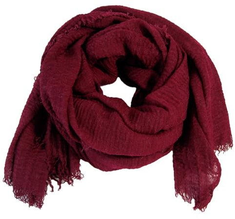 Niklarson Schal Tuch weinrot 190x100cm Damen Poncho Stola Pareo Viskose T1443