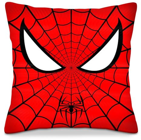 WKxinxuan Children's Spider Cushion Cover 45 X 45 cm Spider Kissen bezug Flauschig Weich Dekorative Super Hero Kissen bezug Anime Kissenbezug Home Soft & Comfortable