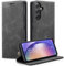 KZB Handyhülle für Samsung Galaxy A54 5G Hülle Premium Leder Klappbar Tasche Flip Case Magnet Kartenfach Standfunktion Klapphülle Schutzhülle für Samsung Galaxy A54 - Grau