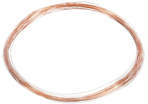 PATIKIL 32,8 Pies Sólido Desnudo Cobre Alambre, 30 Calibre 99,9% Puro Cobre Alambre 0,25mm Suave Cuentas Alambre Metal Planta Tallo Lazos para Joyería Artesanía (10m)