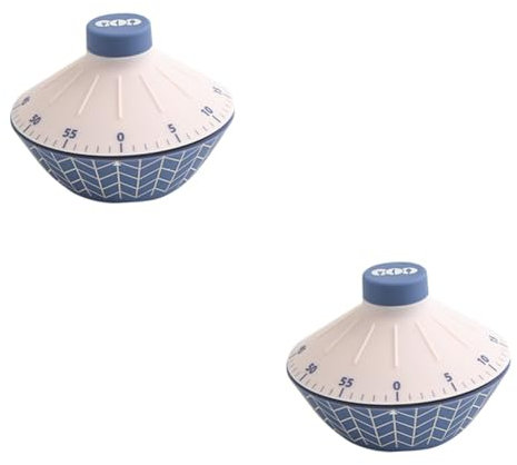 Alipis 2stücke Bowl-Form Küchentimer Mechanischer Countdown-Timer Für Zuhause Zum Backen Kochen Und Lernen Einfach Bis Minuten Blau