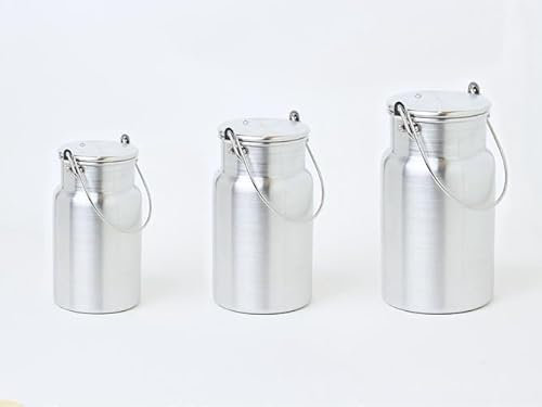 Ardosia Pot à Lait en Aluminium Poli avec Poignée et Couvercle Différentes Tailles Design Classique (1,5 Litres)