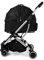 Hundewagenmit 4-Rädern Hundebuggy Pet Hunde Buggy Stroller Faltbare Hundewagen Für Kleine Hunde Buggy Max, Beladung 20 Kg (Color : Black)