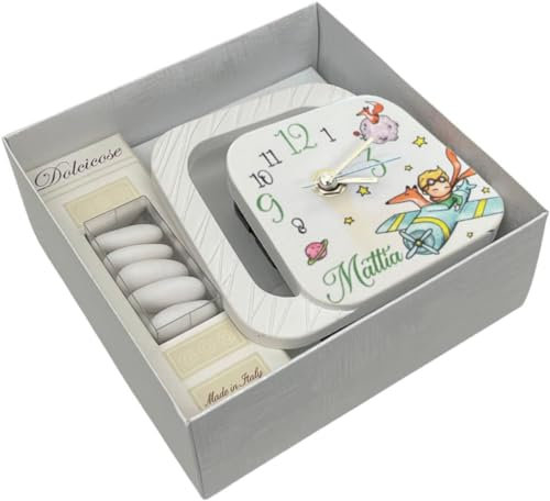 Regalami.shop Bomboniera personalizzabile Piccolo Principe per Battesimo, Comunione, Party, Regalo (orologio)