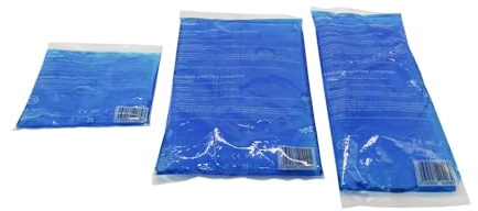Medi-Inn Kühlpads Gel im 10er Pack, 14 x 13 cm, Erste Hilfe, wiederverwendbar, Kalt-Warm Mehrfachkompressen Sport, blau