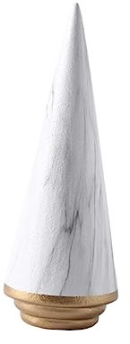 Zerodeko Statuetta Unica E Minimalista in Ceramica Bianca A Forma Di Albero Di Natale Da Tavolo Per Ufficio Domestico