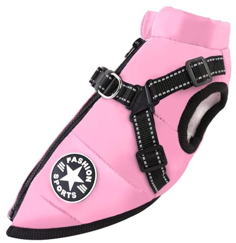 liwera Wasserfeste Hundejacke Hundewinterjacke, Wind und wasserdicht, kältebeständige und warme Welpenwinterjacke