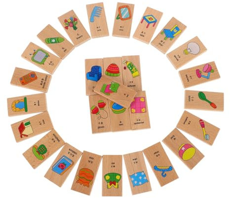 DRESSOOS 28 Teiliges Set Dominosteine Kleinkind Puzzles Kinderspielzeug Kinderspielzeug Kinderspielzeug Aldut Spielzeug Holzspielzeug Kinder Lernspielzeug Bausteine Für