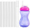 Straw Replacement Compatible with Nuby Sippy Cup, Reusable Replacement Straw Compatible with Nuby Spill-proof Flexible Sippy Cup,6Pack with 2 Staw Brushes