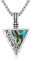 Kette Herren Pfeilspitze Halskette 925 Sterling Silber Männer Wikinger Anhänger Kette Keltisches Amulett Schmuck Pfeil Halskette für Unisex Sohn Jungen Damen Weihnachts (04-Abalone Muschel)