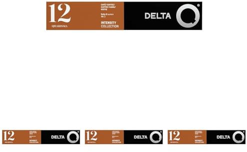 Delta Q - Cápsulas de Café Molido Qharisma - Espresso Intenso con Notas de Cacao y Avellanas Tostadas - Intensidad 12 - Molido Natural - 10 Cápsulas (Paquete de 4)