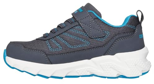 Skechers Jungen Elite Sport Tread Aquavek Sneaker, Gray Synthetic Textile Blue Trim, 34 EU