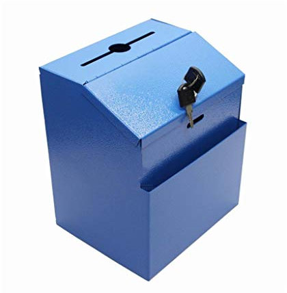 Post Box, Lockable Simple American Style Mailbox Outdoor House Metal Security Letterboxes, 2 Keys For Outside Wall, Wedding