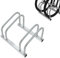 FIVMEN Fahrradständer für 2 Fahrräder Fahrradhalter Aufstellständer Boden und Wand Montage 37cm Radabstand Verzinken Mehrfachständer für 30-65mm Reifenbreite Mountainbike Rennrad MTB, Silber