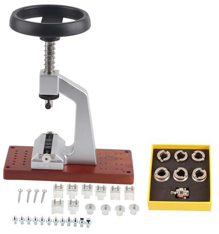 Professionelles Uhrengehäuseöffnerwerkzeug, 6 Stanzformen und verstellbarer Halter – Uhrenrücken-Entferner-Set für Uhrmacher-Reparaturzubehör
