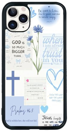 qizjio Bible Verse Phone Case Shockproof Protective Christian Jesus Phone Cases for iPhone 11 Pro