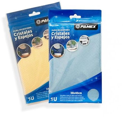 PAMEX - Paño Rombo Especial Cristales y Espejos 38x40 cm (6 Unidades)