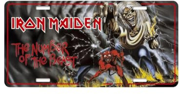 Iron Maiden Number Of The Beast American Style Number Plate