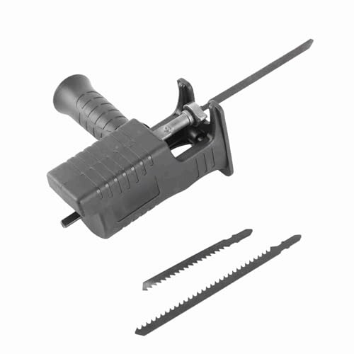 Tbest Reciprocating Saw Adapter Converter for Electric Drill 3 Blades Multi Material Cutting Wood Metal Plastic Hand Saw Attachment