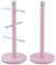 Mug Holder and Paper Holder Kitchen in Light Blue, Pink or Mint Green, Stainless Steel, Pink, 41.5 x 15.2 x 15.2 cm