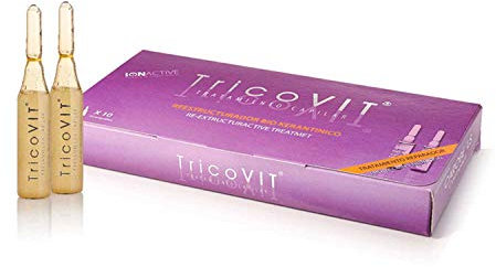 TricoVIT – Ampollas Keratina para Cabello Seco y Dañado, Tratamiento Capilar, Efecto Alisado y Antiencrespamiento, Hidrata el Cabello, 10 X 10 ml