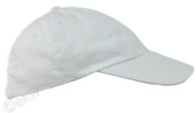 Plain Cotton Baseball Cap | One Size Hat with Adjustable Strap White